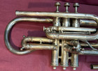 Vintage J W York   Sons Cornet   Trumpet Horn  25325 W getzen Case Ragtime