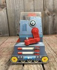 Vintage 60s Battery Operated Namura R1 Tank Space Robot Tin Toy Japan Very Good