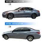Glossy Black Chrome Delete Window Trims For Infiniti Q50 2013-2022