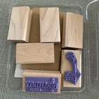 New Stampin  Up  For A Friend - Retired Set Of 6 Wood-mounted Rubber Stamps