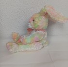 Vtg Russ Rainbow Easter Bunny Rabbit 10  Beanie Plush Soft Pastels Sitting Pink