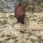 Original Antique Cast Iron  Red Paint Buffalo Bison 4    Still Bank