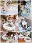Interactive Cat Turntable Track W 2 Teasing Cat Ball self-entertainment Play Mat
