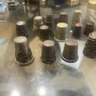 Lot Of 15 Vintage Metal Sewing Thimbles     Ornate Designs  Mixed Styles