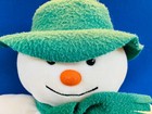 Vintage Eden The Snowman 15    Stuffed Plush Raymond Briggs Green Hat Scarf