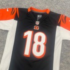 Nike A j  Green Cincinnati Bengals Jersey  18 Youth M 10-12 Nfl Football Black
