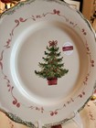 Matceramica Christmas Tree Dinner Plates Set Of 4 Made In Portugal New