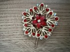Metal Rhinestone Flower Hair Clip Multicolor Women   s Floral Slide