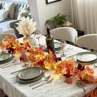 2 Pack Fall Leaf Garland With Lights fall Decor Halloween Lights 12ft-2pack