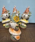 Gnomes Sitting On Mushrooms Set Of 4