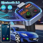 Bluetooth Car Fm Transmitter Mp3 Player Hands Free Radio Adapter Kit Usb Charger