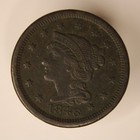 1846 Philadelphia Mint Copper Braided Hair Large Cent  - Better Condition