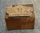 Vintage Imperial Crown Letterpress Wood Metal Printers Block