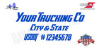Truck Door Sign Decals Set X2 Custom Usdot Company Name Vinyl Oracal 651  X2