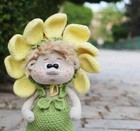 Flower Doll Handmade Crochet Unique Toy Home Decor   Crochet Doll  Amigurumi