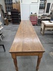 11 5 Ft Solid Hardwood Harvest Dining Table     Farmhouse Refectory Style     Seats 