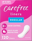 120 Count Regular Unscented Panty Liners - Soft   Comfortable Daily Protection