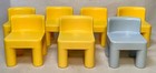 Lot Of 12 Vintage Little Tikes Dollhouse Furniture Chairs Table Oven Desk Etc