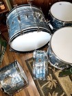 Ludwig Wfl 1950s 1960s Vintage Drum Kit Sky Blue Pearl