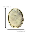 Natural Labradorite Stone Mens Bolo Tie Cowboy  Vintage Alloy Waxed Rope Wedding