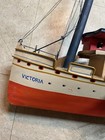 Paddlewheel New York Victoria Model Tin Toy Boat Ship 22 Inches 1970s Vintage