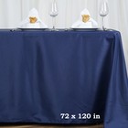 Navy Blue 72x120 Rectangle Polyester Tablecloth Wedding Party Catering Linen