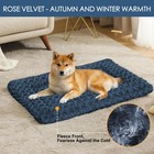 Washable Dog Bed Plush Orthopedic Outdoor Crate Mat With Non-slip Bottom luxe   