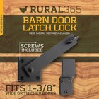 Rural365 Black Barn Door Latch Hook With Hardware - Safety Hook Lock For Gate