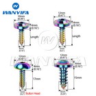 6pcs Titanium Bolts M4 M5 M6 Self Tapping Screw Truss Head Grade 5 Ti Fasteners