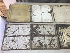 12 Sq Ft Antique Shabby Tin Ceiling 12x12 Ceiling Tin Panels Vtg Old 1526-24b