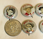 Quaker Puffed Wheat And Rice Pinback Lot Of 7 1940   s Movie Stars Cereal Premiums