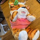 Fisher Price Tiger Plush 2006 Snugglekins Baby Stuffed Toy No Sound Eyes Close