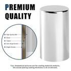 60 Pcs Lug Nut Covers 33mm Thread On Flat Top Cylinder Nut Cover Caps Abs Chrome