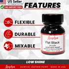 Angelus Acrylic Leather Paint Flat Black 1oz Shoes Sneakers Canvas Paint From Us