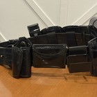 Boston Leather Sam Browne Duty Belt 6504 Four-row Stitched W  Accessory Holders