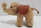 1955 Steiff 75th Anniversary Mohair Stuffed Elephant 3  Felt Saddle No Ear Tag