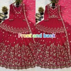 Latest Presenting Faux Georgette Red Top Lehenga With Dupatta For Wedding