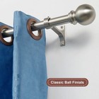 Yun Nephele 2 Pack Brushed Nickel Curtain Rods 48-84 Decorative Curtain Rod