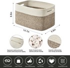 Storage Basket woven Baskets For Storage cotton Rope Brown 