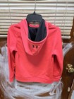 Under Armour Girls M Pink Fleece Pullover Hoodie Loose Fit Hooded Pockets