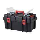 Hyper Tough 22-inch Toolbox  Plastic Tool And Hardware Storage  Black