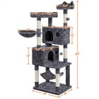 64 5in Extra Large Multi-level Tall Cat Tree Kittens Play House Condo