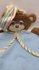 Vtg 1985 Fisher Price Teddy Beddy Bear Sleepytime Lovey Blanket Morgan Flaws