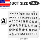 10 Sheet Gothic Temporary Tattoos  Small English Letters Numbers Fake Tattoos Al