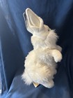 Hansa 12    Bunny Rabbit White Plush Stuffed Animal Realistic  Standing Hopping