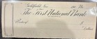 The First National Bank Goldfield Schoharie Co  Blank Bank Check Uncert Ungr