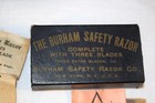 Vintage Burham Safety Razor With Original Box  Instructions   Blades