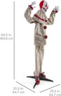 Motion Activated Scary Clown Glowing Eyes Animated Halloween Haunted House Prop