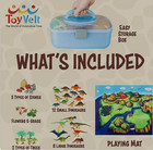 New  Sealed  Toyvelt 50 Piece Dinosaur Play Set W  Mat  Trees  Rocks - Age 3 
