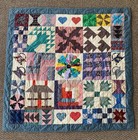 Handmade Quilt Throw   Wall Hanging  drapery Panel 51x52    Signed   Dated 2002